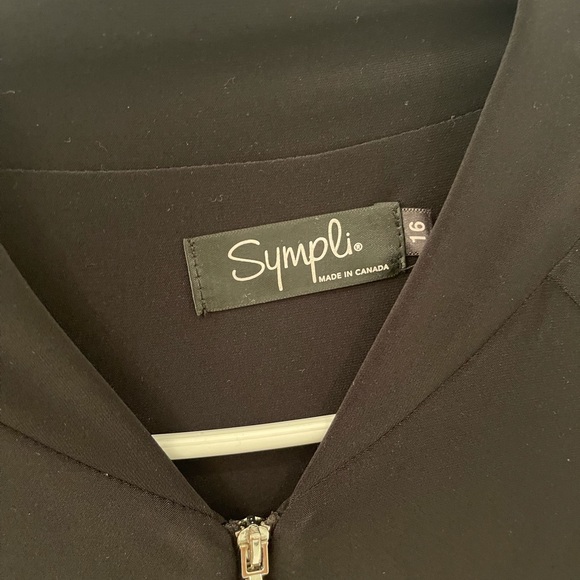 Fantastic Sympli size 16 black zip up shirt/jacket - excellent condition! - Picture 2 of 3